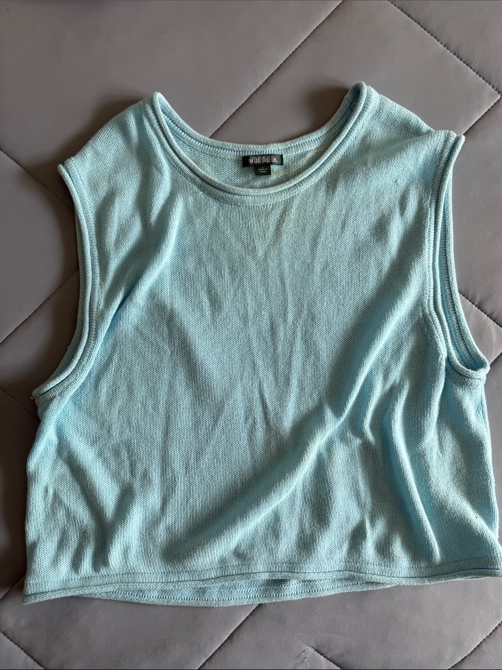 wild fable Light Blue Ribbed Knit Tank